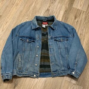 Vintage PLUS Wrangler Blanket Lined Jean Jacket Denim Coat MENS 2X